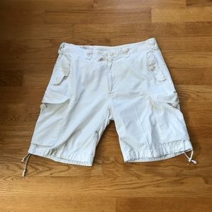 MENS WHITE POLO RLPC COMBAT SIZE 36 STRAIGHT FIT SHORTS